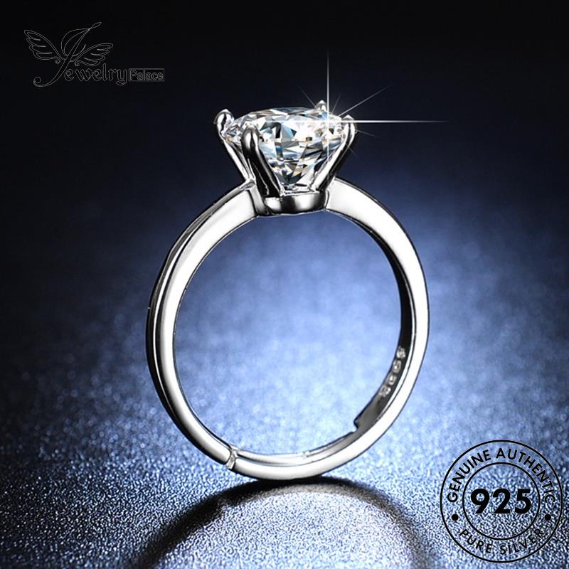 Jewelrypalace Kepribadian Asli Berlian925 Wanita Cincin Moissanite Cakar Perak Empat R125