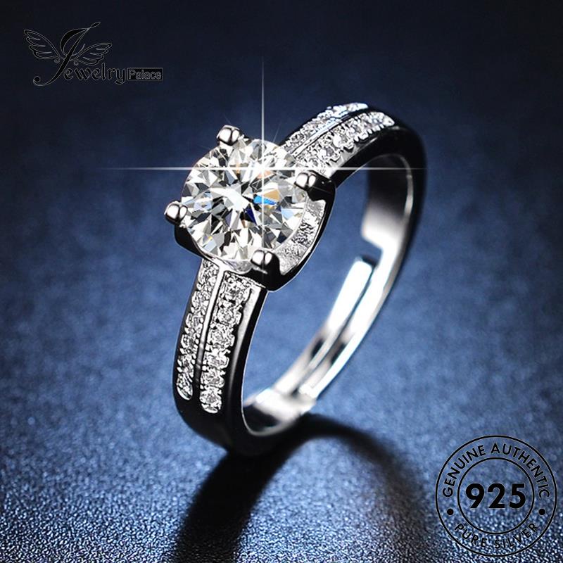 Jewelrypalace Rings Banteng925 Kepala Perak Asli Wanita Kepribadian Berlian Moissanite R404