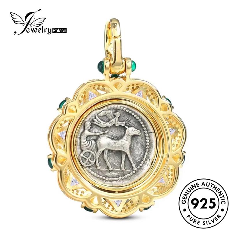 Jewelrypalace Perak Wanita Retro Peter Rabbit Asli Kalung Emerald925 N1602