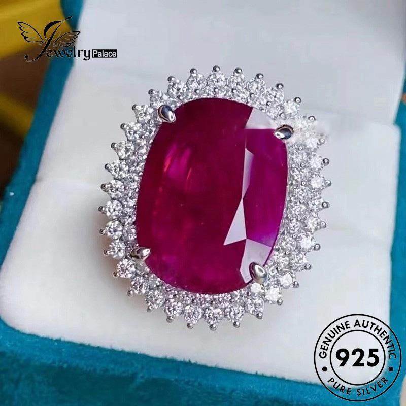 JEWELRYPALACE Kawin Pink Wanita 925 Perhiasan Original Extravagance Silver Murni Perak Nikah Diamond Crystal Sterling korea Cincin Silver Asli Aksesori R2580