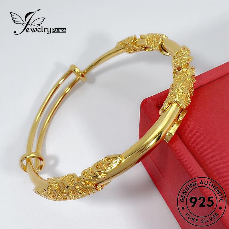 Jewelrypalace Pohon925 Perak Fashion Anggur Wanita Gelang Emas Asli B673