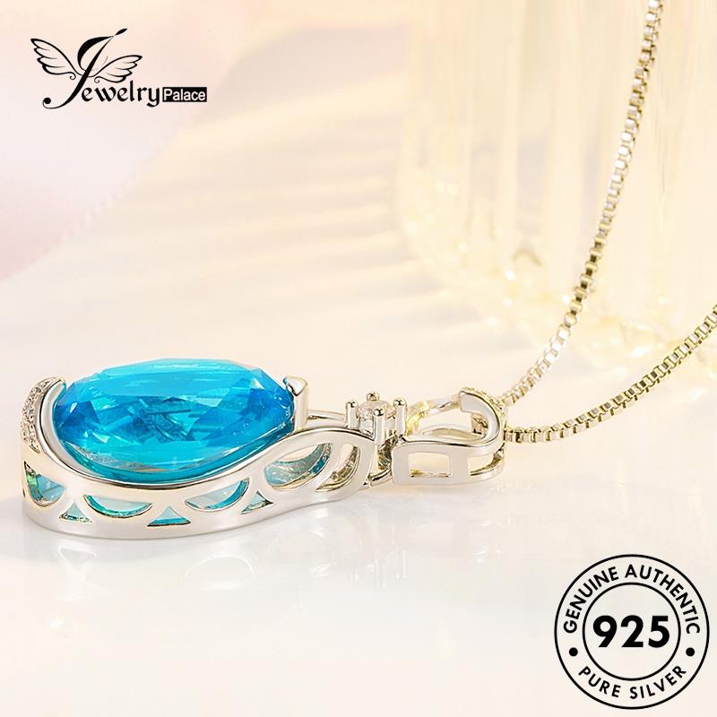 Jewelrypalace Wanita Safir Asli Perak Temperamen925 Kalung N1117