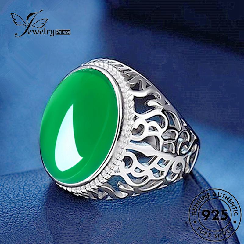 Perhiasantempat Mendominasi Wanita925 Cincin Perak Emerald Original R1712