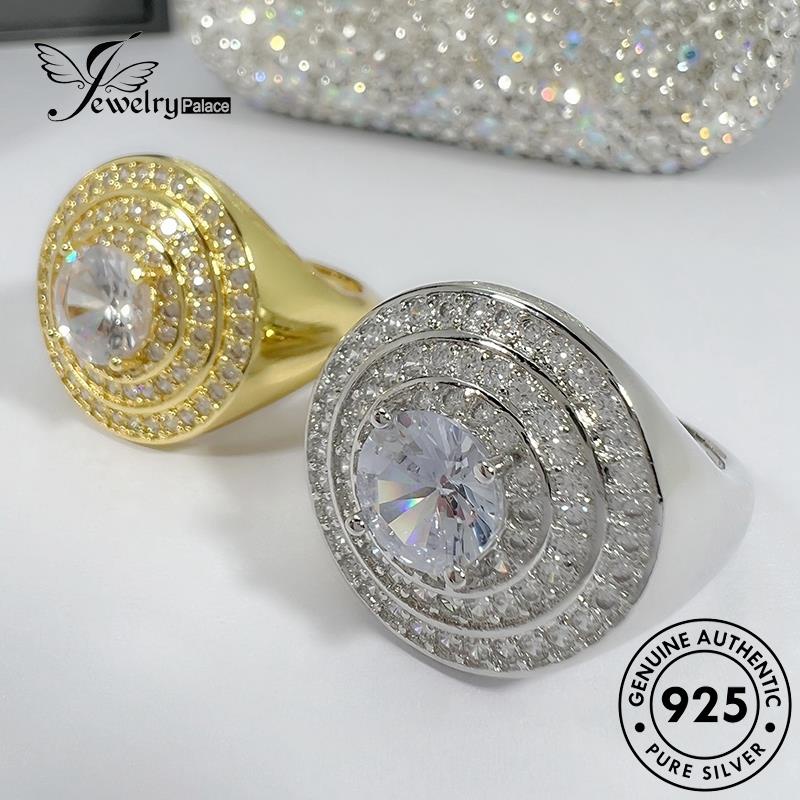 Jewelrypalace Emas Perak Wanita Jam925 Cincin Asli Disc Moissanite Berlian R1716