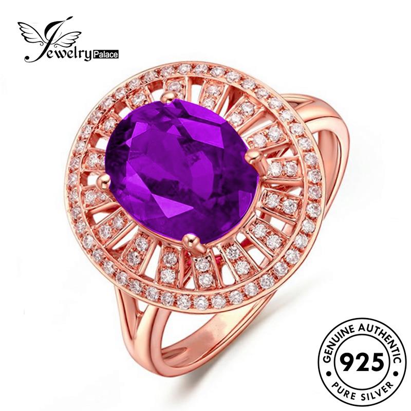 Jewelrypalace Cincin Bulat Asli Ruby925 Perak Gold Wanita R1796