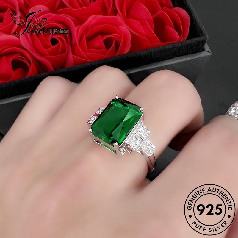 Jewelrypalace Cincin Wanita Fashion Perak925 Asli Zamrud R1761