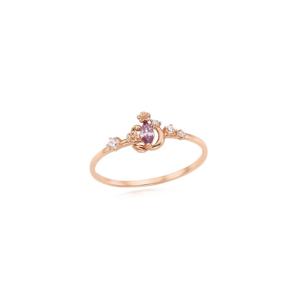 1pc Korea Fashion Warna Pink Kristal Zirkon Pembukaan Yang Dapat Disesuaikan Cincin Untuk Wanita Aksesoris Perhiasan Peri Super