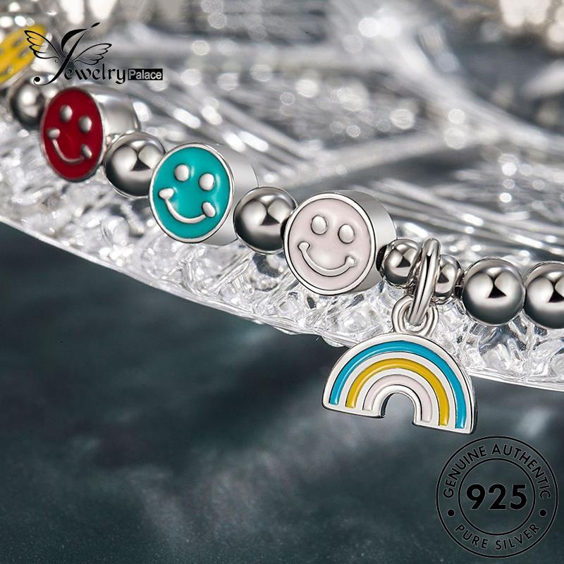 Jewelrypalace Perak Smiley Beads Creative925 Gelang Wanita Asli B115