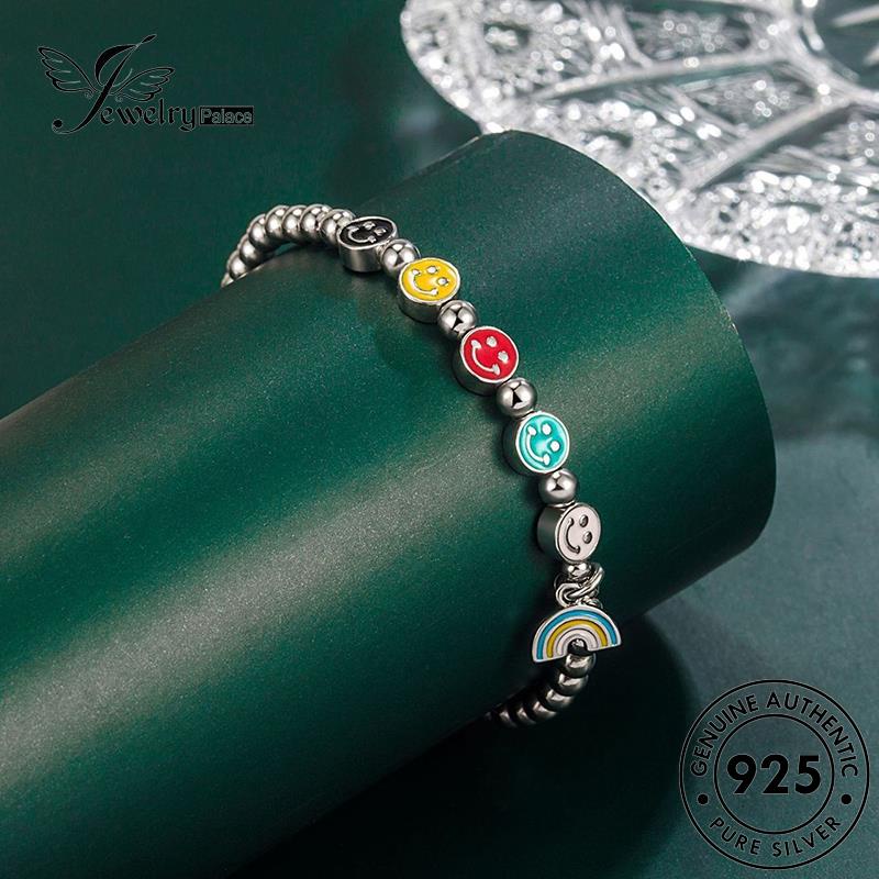 Jewelrypalace Perak Smiley Beads Creative925 Gelang Wanita Asli B115