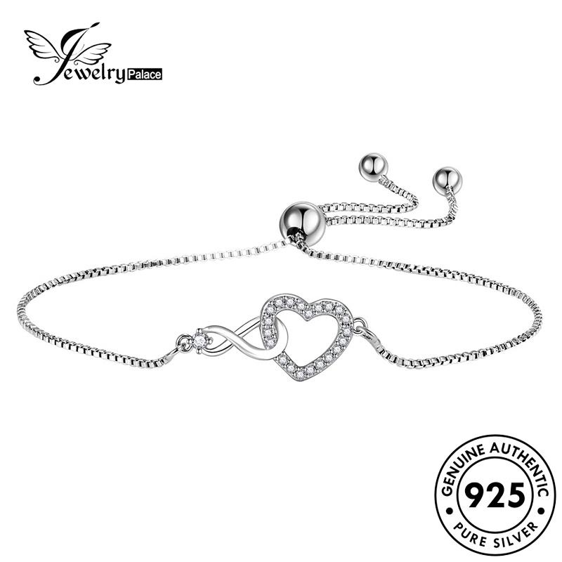 Jewelrypalace Kristal Perak Wanita Cinta925Gelang Asli Temperamen B230