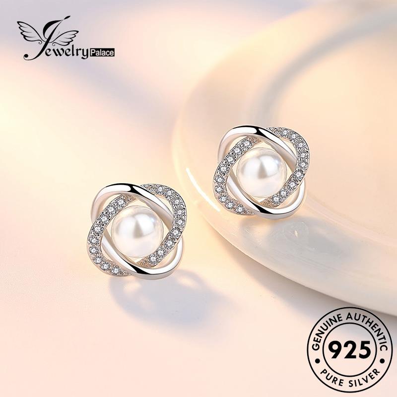 Jewelrypalace 925anting Asli Wanita Perak Mutiara Temperamen Stud E13