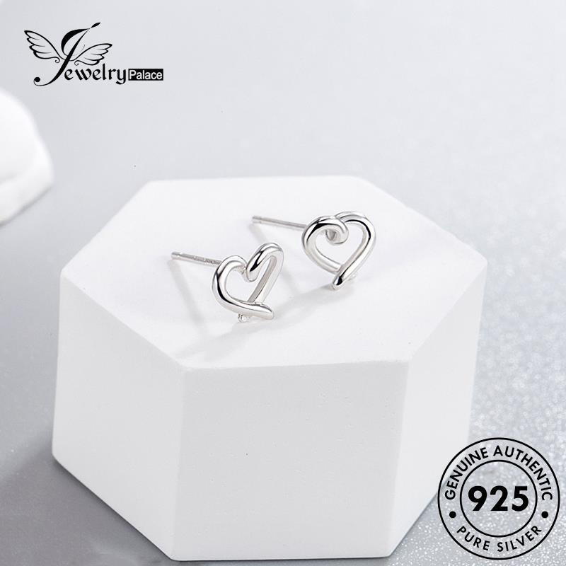 Jewelrypalace Perak925 Asli Anting Love Wanita Stud Kreatif E76