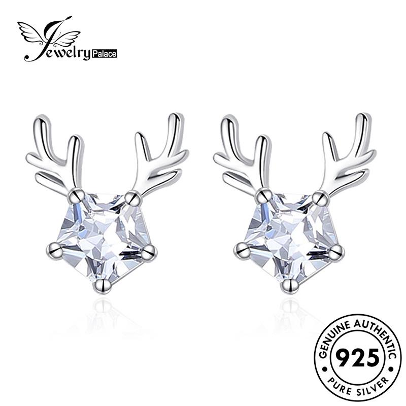 Jewelrypalace Anting Wanita925 Elk Berlian Moissanite Stud Asli Fashion Perak E101