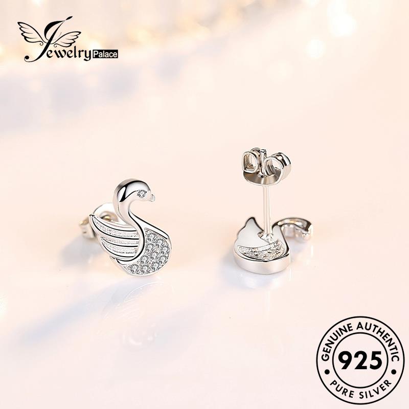 Jewelrypalace Wanita Temperamen Anting Berlian Moissanite Stud Swan925 Perak Asli E127