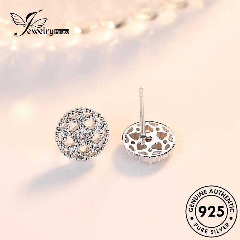 Tempat Perhiasan Wanita Berlian925 Lingkaran Asli Anting Tusuk Kreatif Perak Moissanite E218