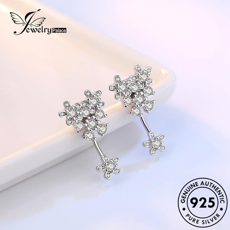 Jewelrypalace925 Wanita Perak Asli Moissanite Berlian Stud Anting Lucu Krisan E290