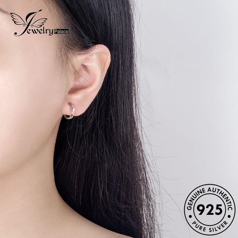 Jewelrypalace Wanita Anting Simple925 Hoop Perak Asli E399