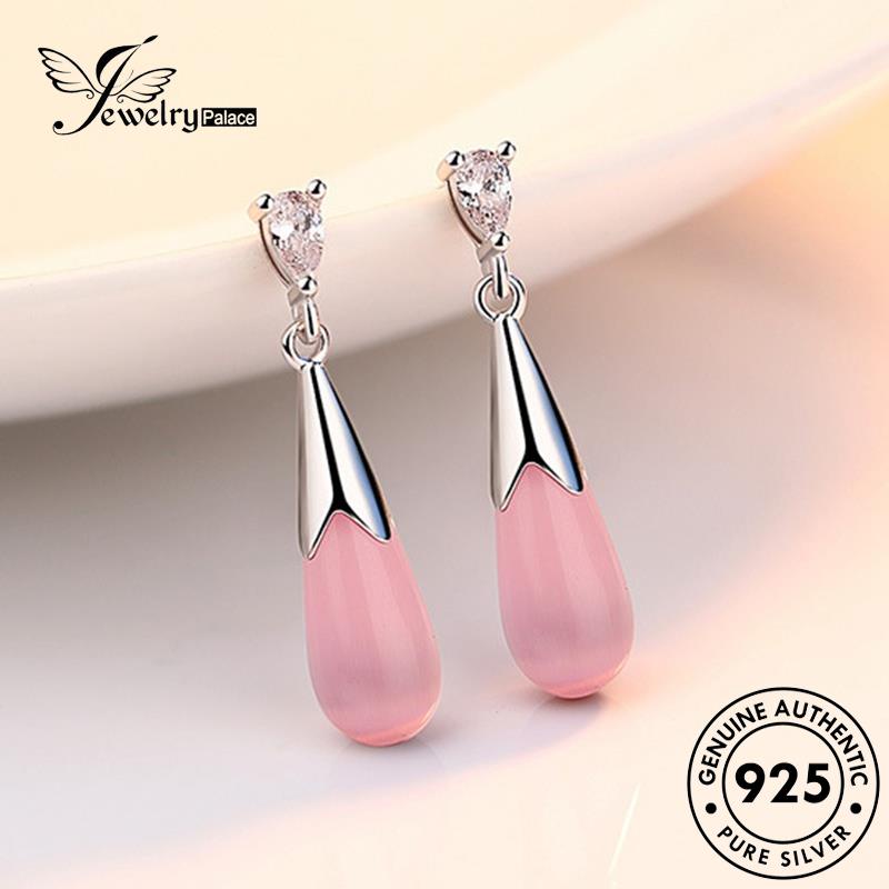 Jewelrypalace Anting Drop Bentuk Opal Fashion Wanita Perak925 Kait Asli E477