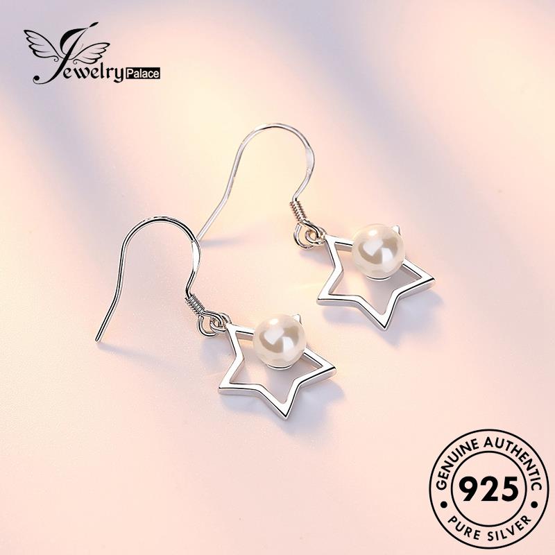 Jewelrypalace Bintang925 Asli Anting Perak Berujung Lima Wanita Kepribadian Kait Mutiara E497