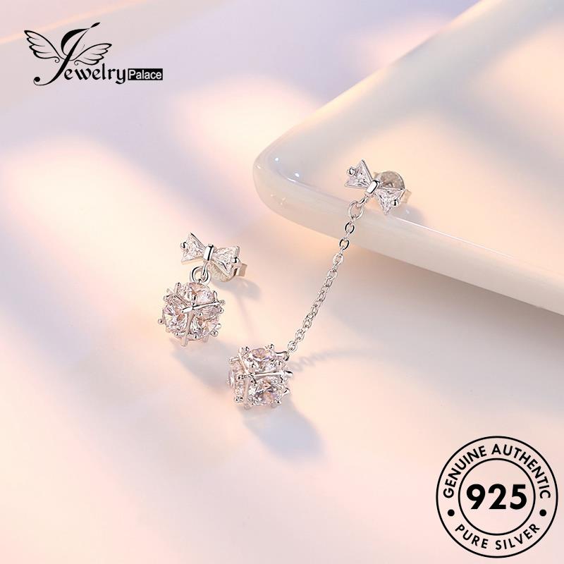 Jewelrypalace Asli Perak Wanita Moissanite Berlian Atmosfer Anting925 Kubus Rubik Stud E584