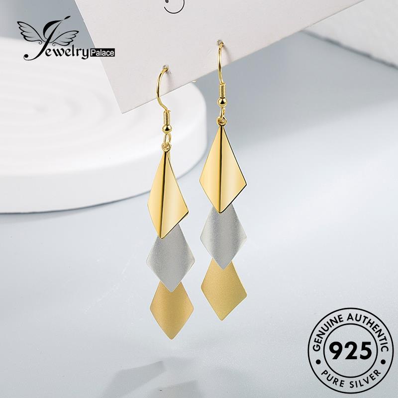 Jewelrypalace Wanita Asli925 Temperamen Pengait Anting Perak Berlian E767