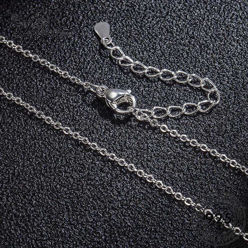 Tempat Perhiasan Wanita Retro O Kalung Perak Asli925 N56