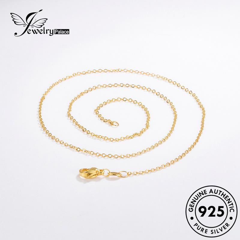 Jewelrypalace Kalung Perak925 Wanita Salib Simple Emas Asli N61