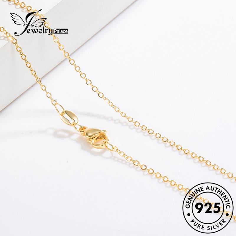 Jewelrypalace Kalung Perak925 Wanita Salib Simple Emas Asli N61