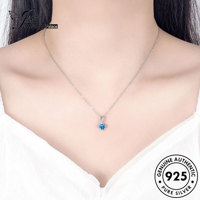 Jewelrypalace Perak Asli Lucu Safir925 Fishtail Kalung Wanita N114