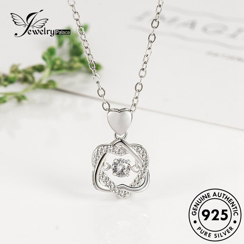 Jewelrypalace Hexagram Berlian Manis Asli925 Wanita Perak Love Moissanite Kalung N227