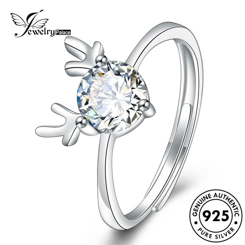 Jewelrypalace Cincin Berlian Moissanite Kepribadian925 Perak Wanita Asli Tanduk R133