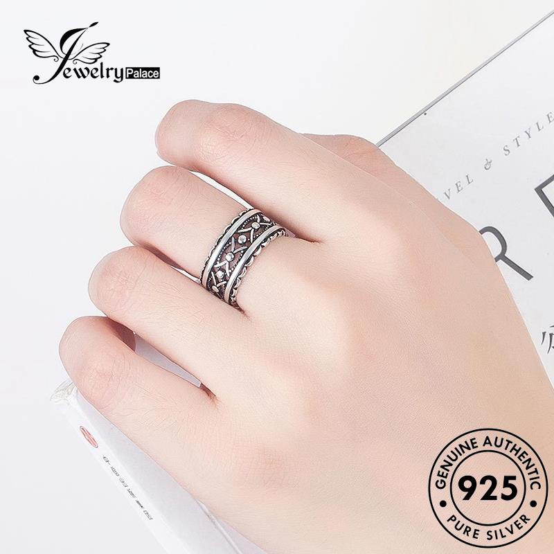 Jewelrypalace Vintage Asli925 Cincin Rantai Silver Wanita R158