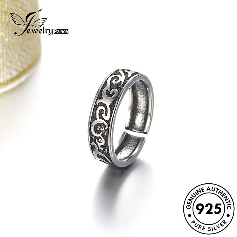 Tempat Perhiasan Wanita Vintage925 Cincin Totem Perak Asli R180