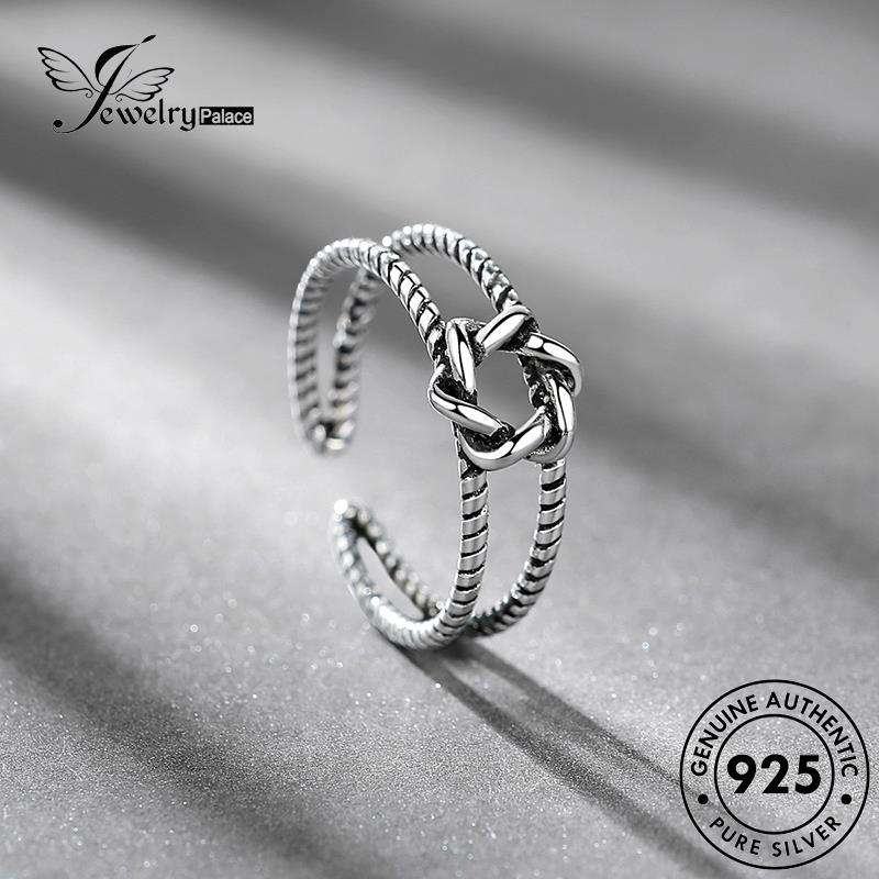 Perhiasantempat Cincin Wanita Perak925 Retro Asli Pentagram R198