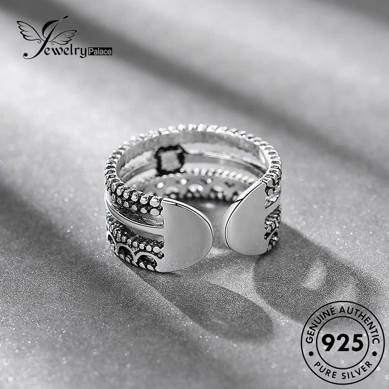 Jewelrypalace Cincin Wanita Bukaan Retro Asli Perak925 R292