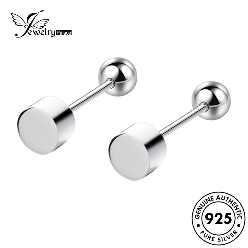 Jewelrypalace Stud Asli Sekrup Simple Anting Perak Wanita925 E800