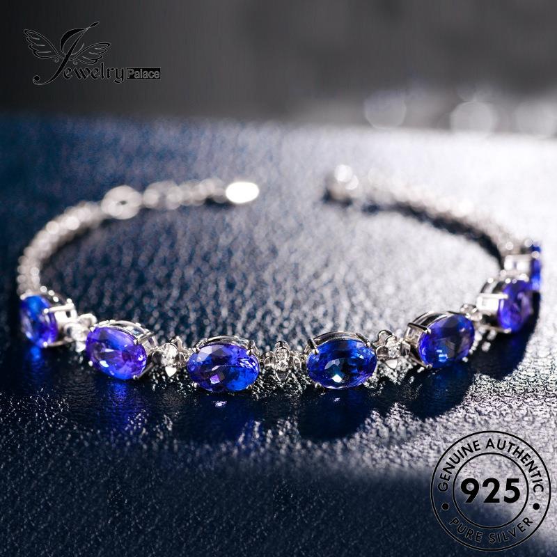 Jewelrypalace Perak Gelang Sapphire Wanita Asli925 B11