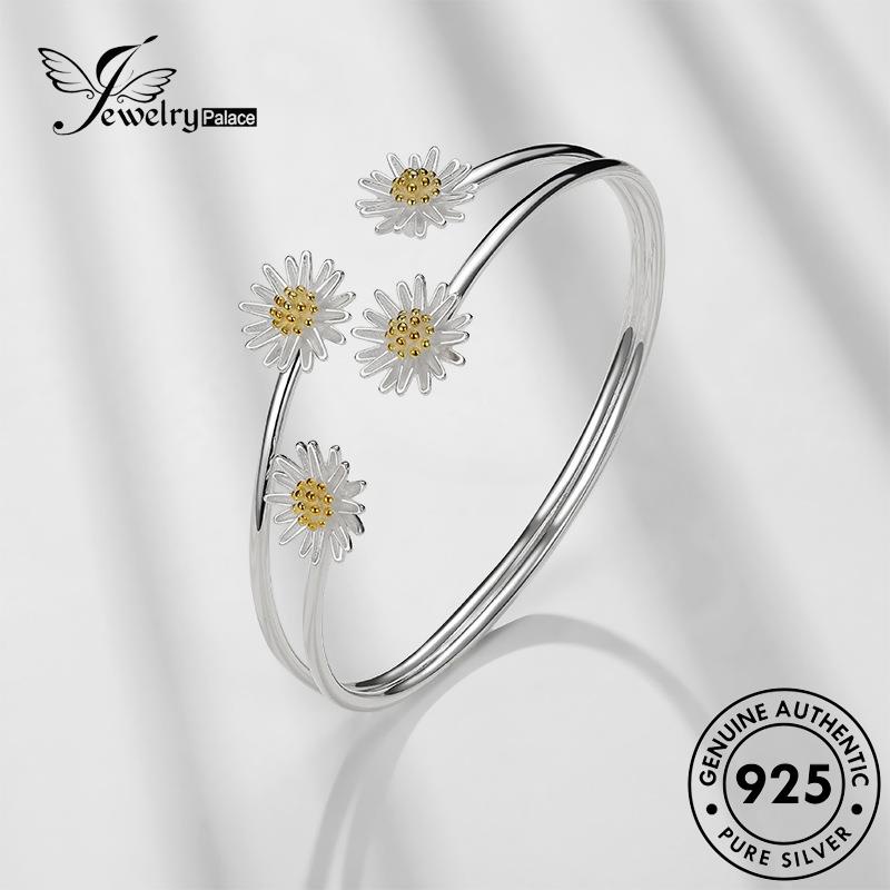 Jewelrypalace Gelang Emas Daisy Wanita Asli925Kecil Simple Perak B27