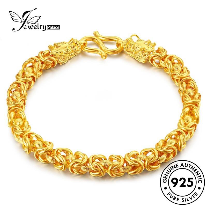 Jewelrypalace Gelang Emas Asli Perak925 Domineering Pria Kran B79