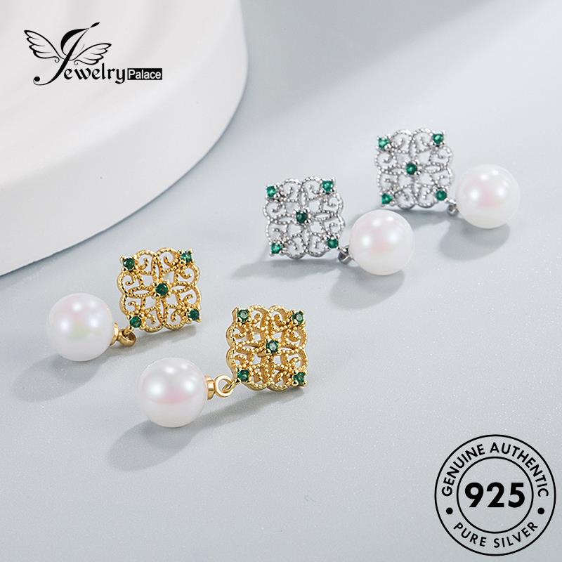 Jewelrypalace Anting Tusuk925 Mutiara Canggih Perak Wanita Asli E803