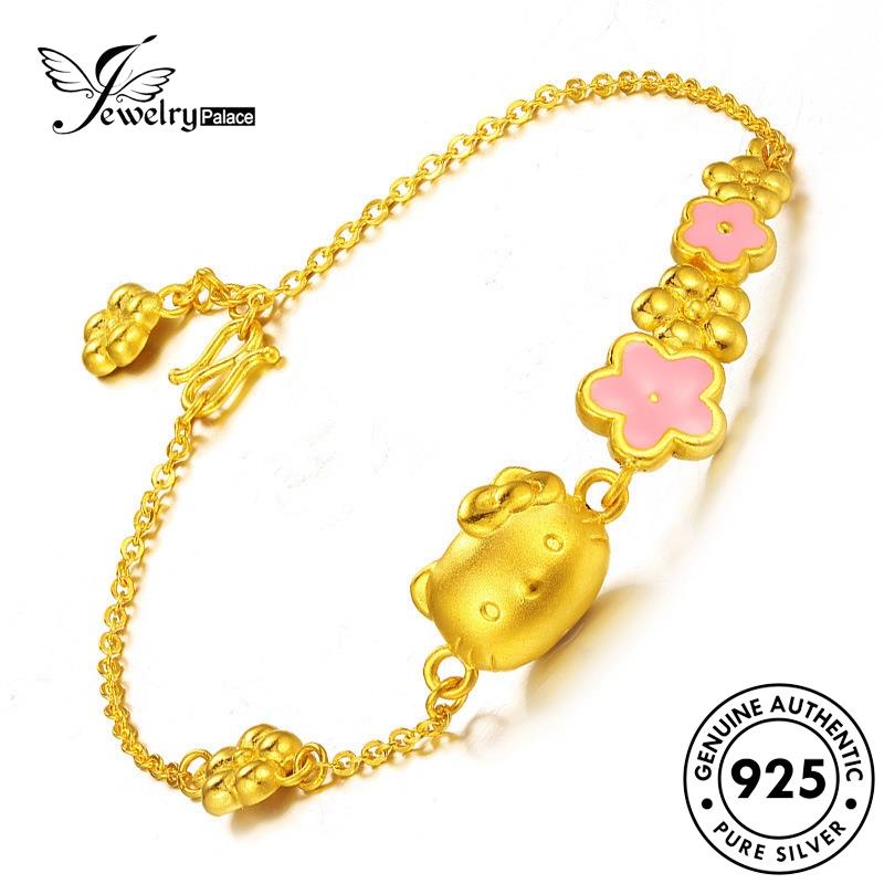 Perhiasantempatperhiasan Perak Asli The Bracelet Cat925 Wanita B177