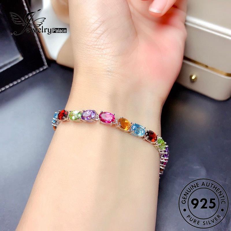Jewelrypalace Perak925 Gelang Kristal Asli Oval Wanita B291