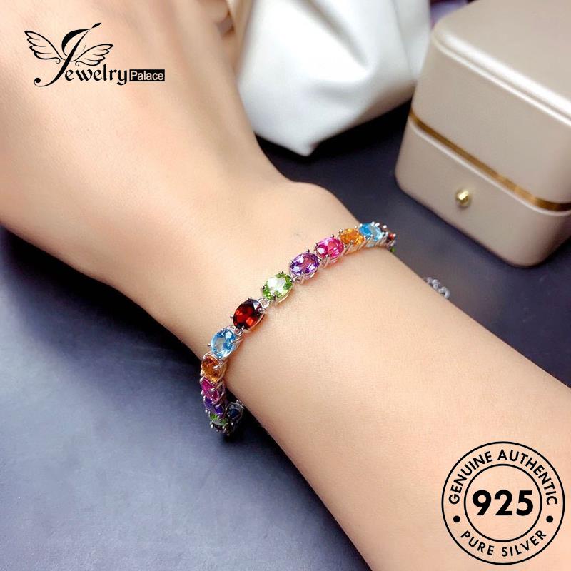 Jewelrypalace Perak925 Gelang Kristal Asli Oval Wanita B291