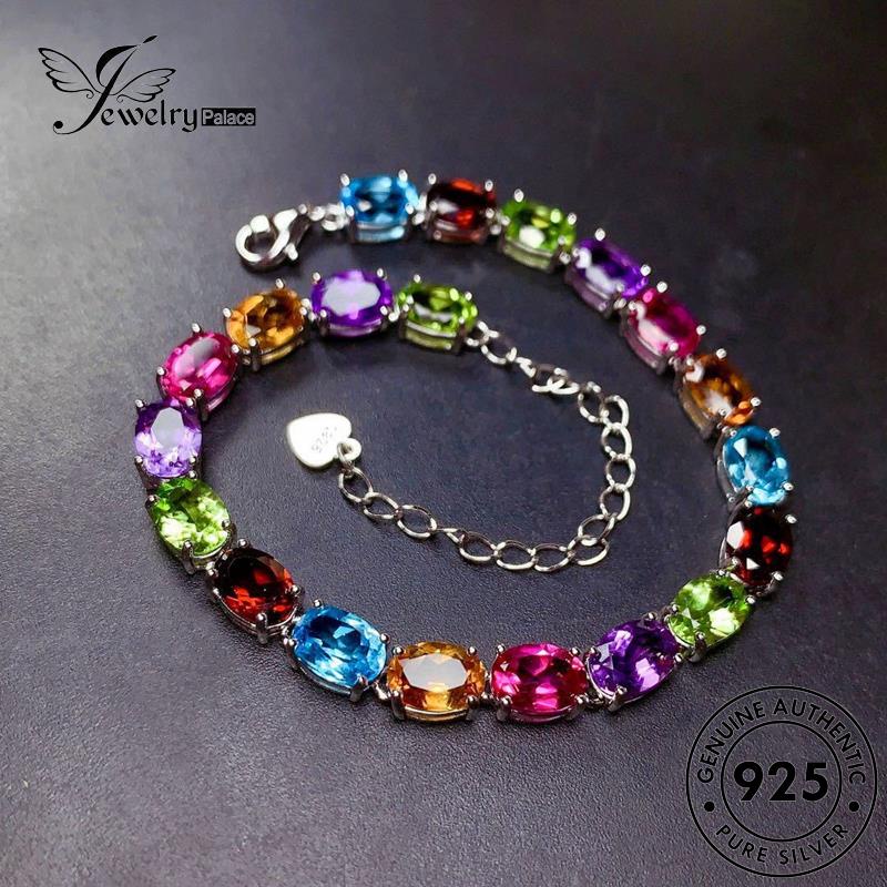 Jewelrypalace Perak925 Gelang Kristal Asli Oval Wanita B291