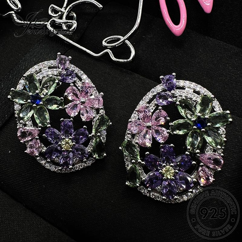 Jewelrypalace Anting Kecubung Perak Asli Tusuk Bunga The Women925 E981