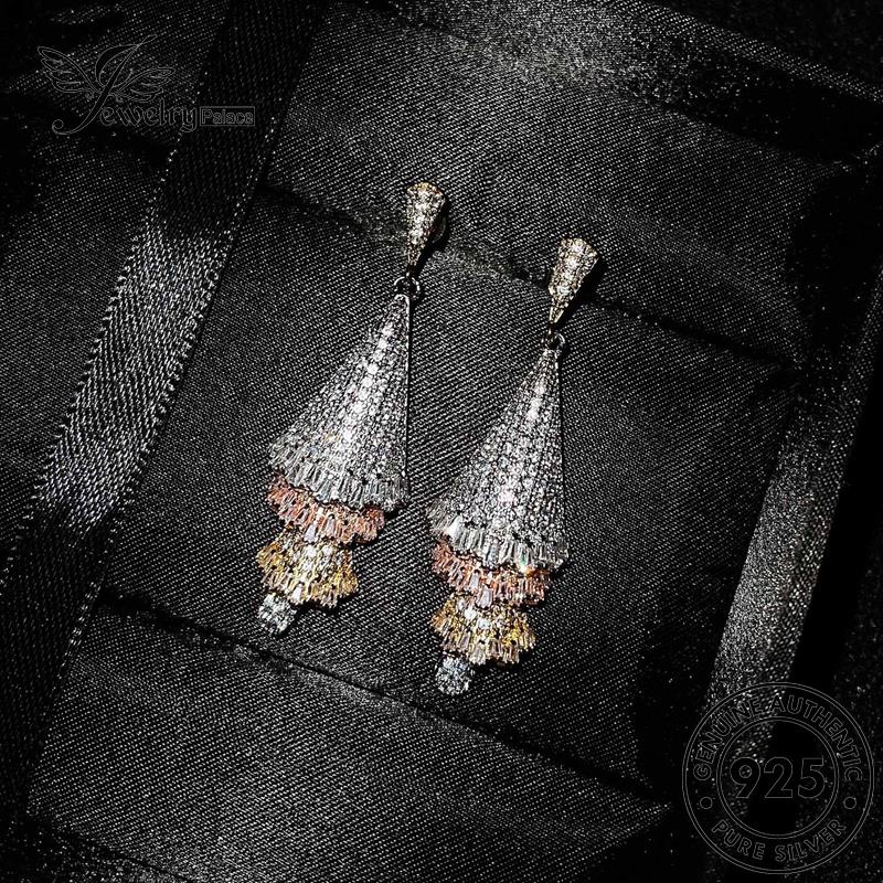 Jewelrypalace Anting Wanita Berlian Stud Moissanite925 Perak Asli Rok E1119