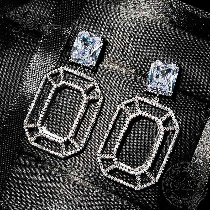 Jewelrypalace Anting Giwang Perak Wanita Leopard Berlian Asli Moissanite925 E1132