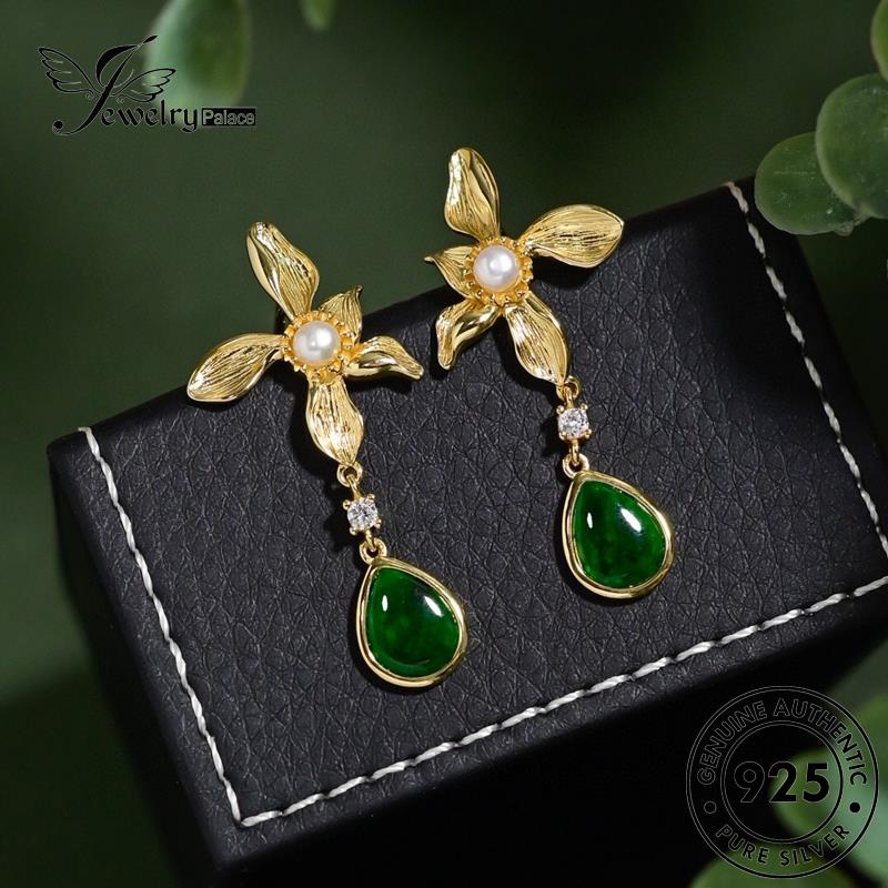 Jewelrypalace Anting Tusuk Wanita Mutiara Asli925Bunganya Perak E1148