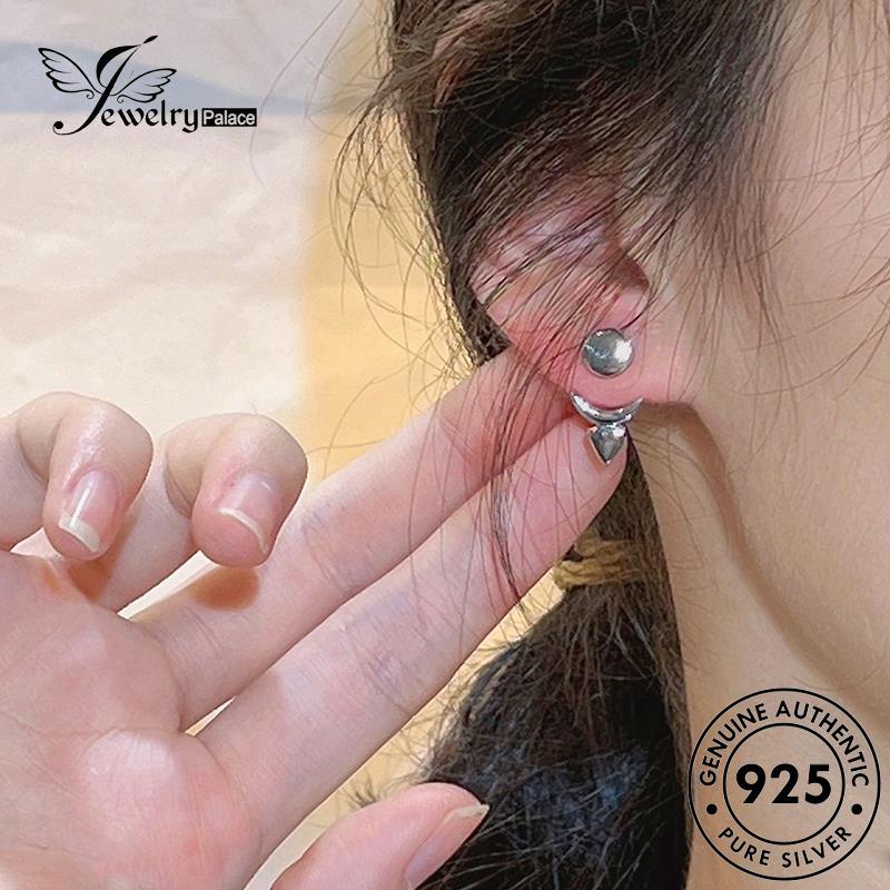 Jewelrypalace Anting Perak Wanita Emas Asli925 Stud Geometri E1174