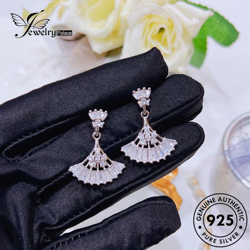 Jewelrypalace Anting Tusuk Bergigi Wanita Perak Asli Moissanite Berlian925Rok E1191